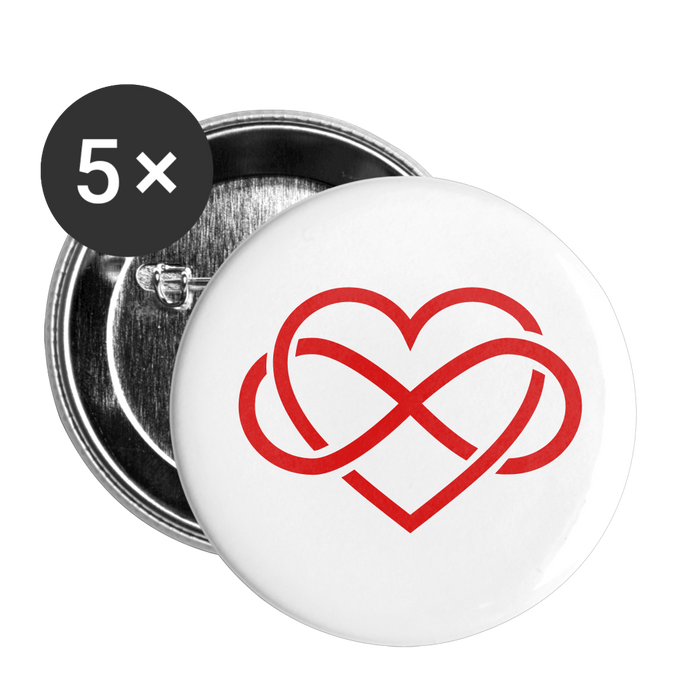 Buttons large 2.2'' (5-pack) - white